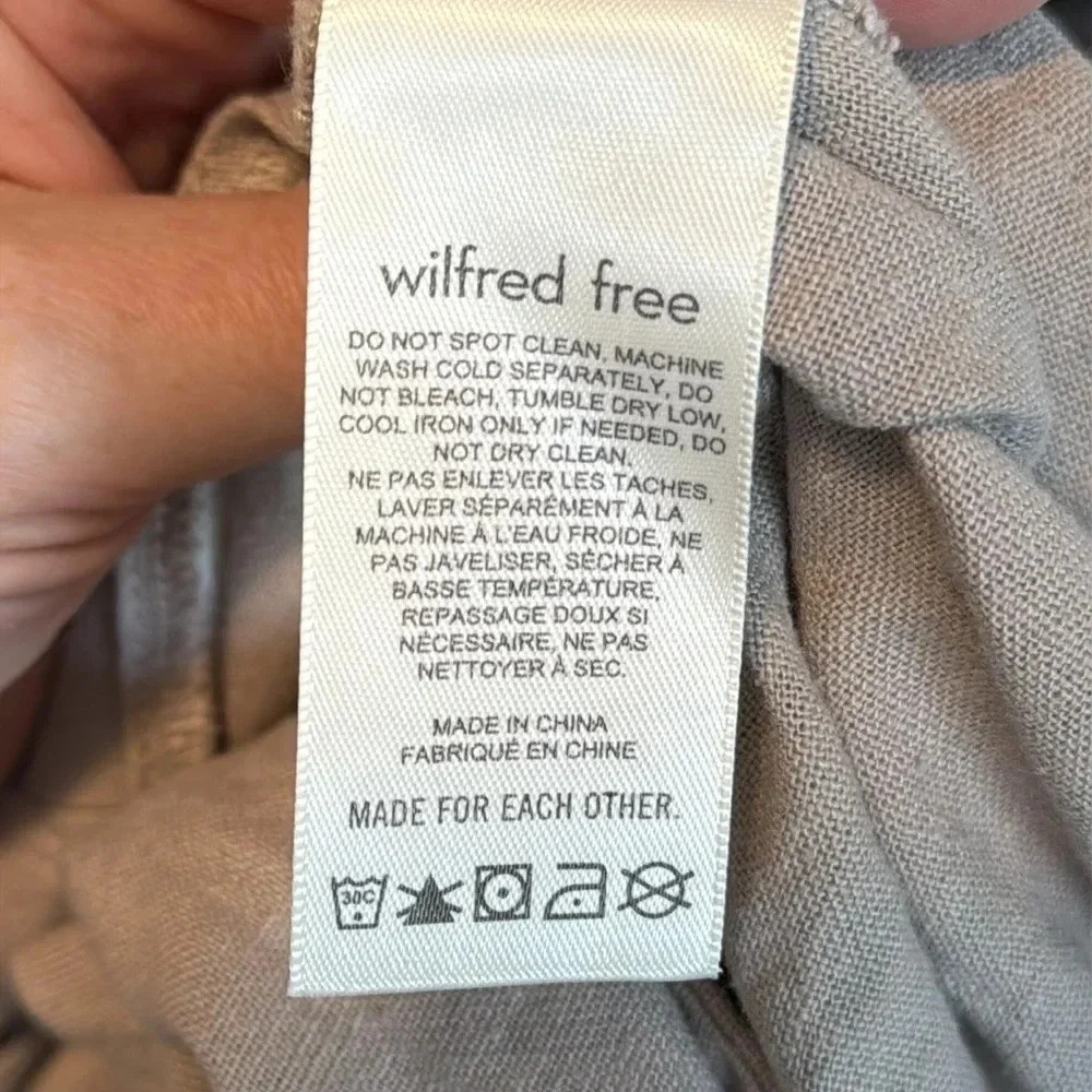 NWT Wilfred Mist Linen Jumpsuit Size Large Gd Ashen